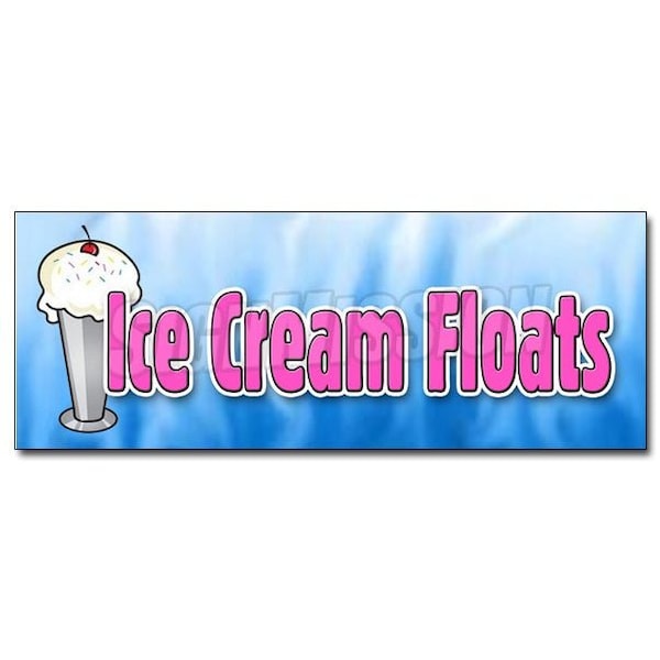 Signmission ICE CREAM FLOATS DECAL sticker cones sundae soda banana split homemade, D-12 Ice Cream Floats D-12 Ice Cream Floats - main